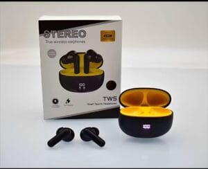 tws in ear stereo gaming earbuds with display & bluetooth