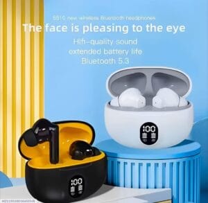 tws in ear stereo gaming earbuds with display & bluetooth