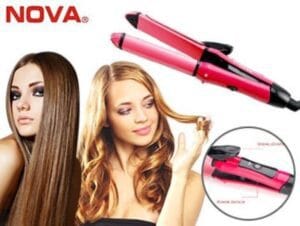revolutionary 2 in 1 hair straightener ultimate smooth & frizz free styling