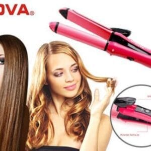 revolutionary 2 in 1 hair straightener ultimate smooth & frizz free styling