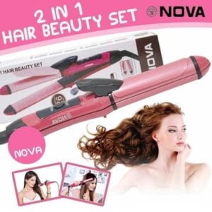 revolutionary 2 in 1 hair straightener ultimate smooth & frizz free styling