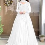 3 pcs women's stitched chiffon plain suit