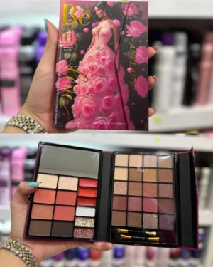 all in one makeup palette kit with eyeshadow/highligher/l blusher/lip stick/eyebrow povwder