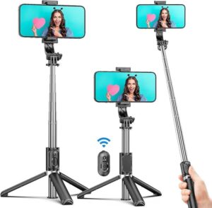 Extendable Selfie Stick with Remote Control ABS Plastic auto draft