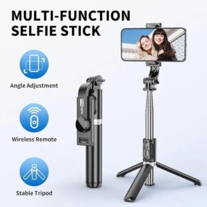 Extendable Selfie Stick with Remote Control ABS Plastic auto draft
