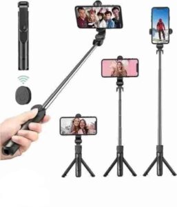 Extendable Selfie Stick with Remote Control ABS Plastic auto draft