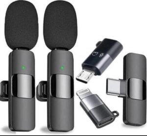 k9 wireless vlogging microphone black rechargeable