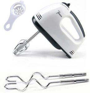 White Hand Mixer with 7 Speeds ABS Plastic auto draft