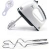 white hand mixer with 7 speeds abs plastic