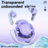 air 39 wireless earbuds transparent design bluetooth 5.3 enc noise reduction & deep bass sound led display tws